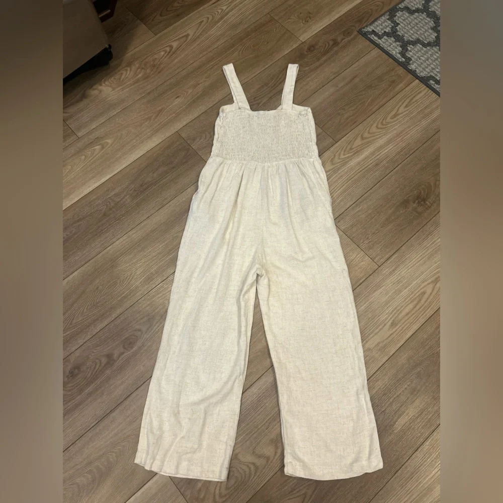 Monteau Cream Jumpsuit size medium - Picture 2 of 7